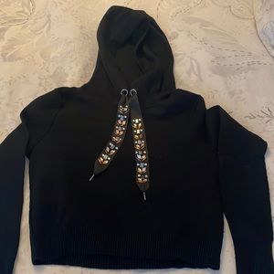 Zara hoodie with embellished ties